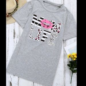 “Mom Life” Longer Length Super Soft Fitted T-shirt